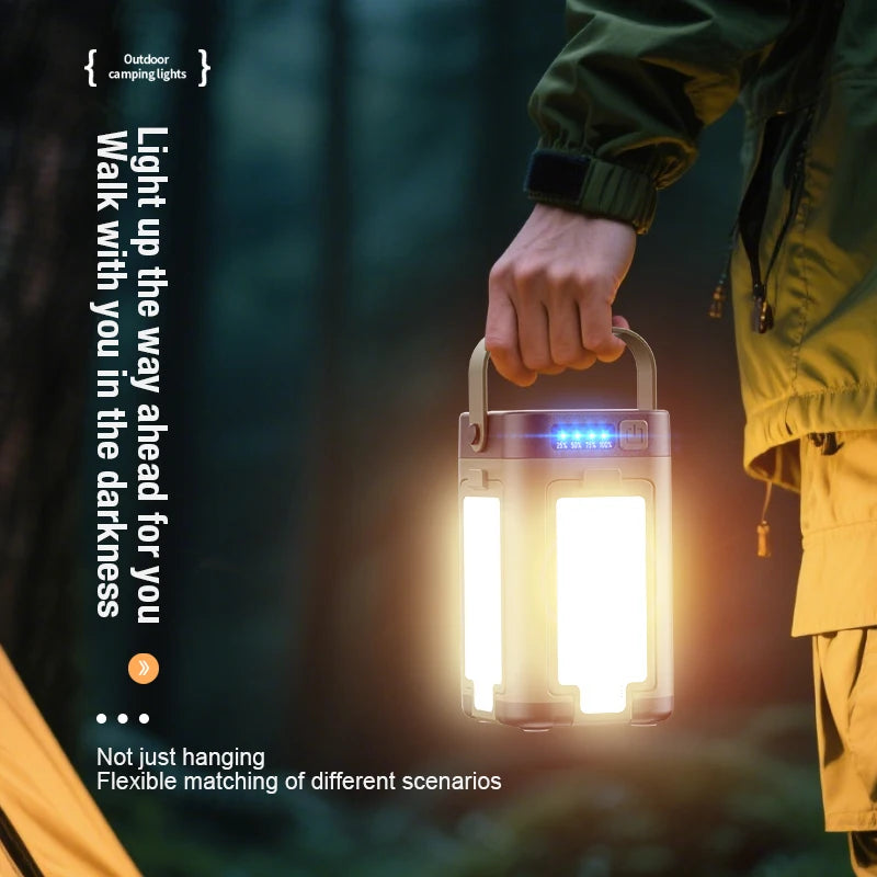 Outdoor Portable Mobile Power Light with Type-C Charging Cable