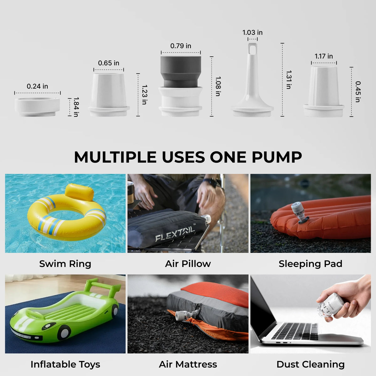 FLEXTAIL Tiny Pump 3X – Ultra-Light Air Pump & 5-Mode Camping Light