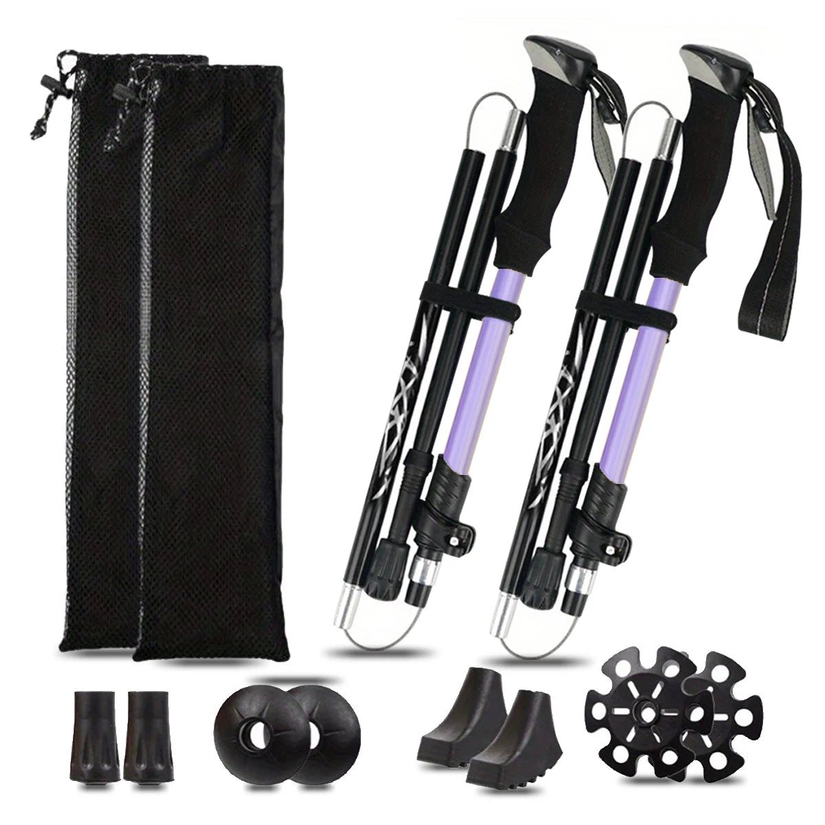 Hiking Trekking Poles – 5‑Joint Aluminum Shaft