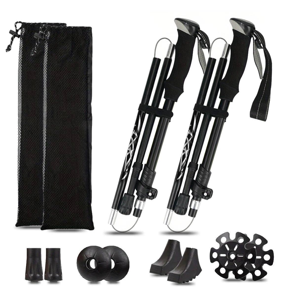 Hiking Trekking Poles – 5‑Joint Aluminum Shaft
