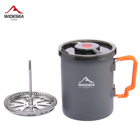 Widesea Camping Coffee Pot with French Press Mug
