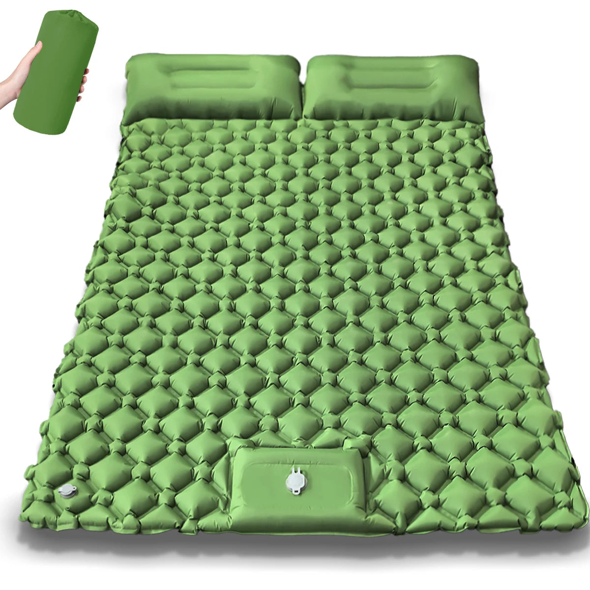 Compact Folding Bed – Double Inflatable Mattress