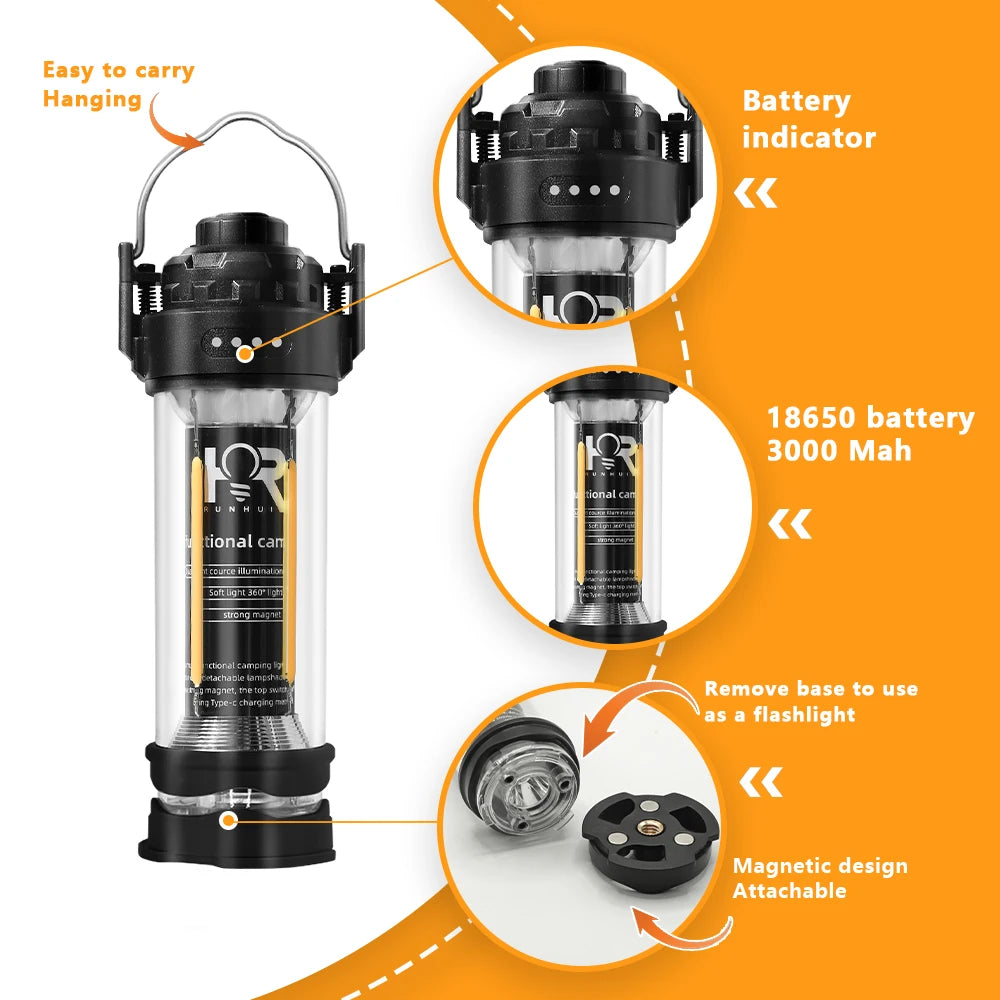 Dotwise 3000mAH Camping Portable Retro Lantern