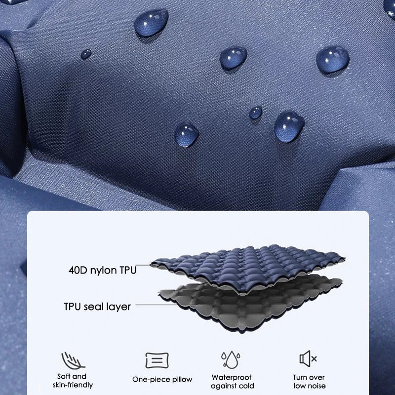 Compact Folding Bed – Double Inflatable Mattress