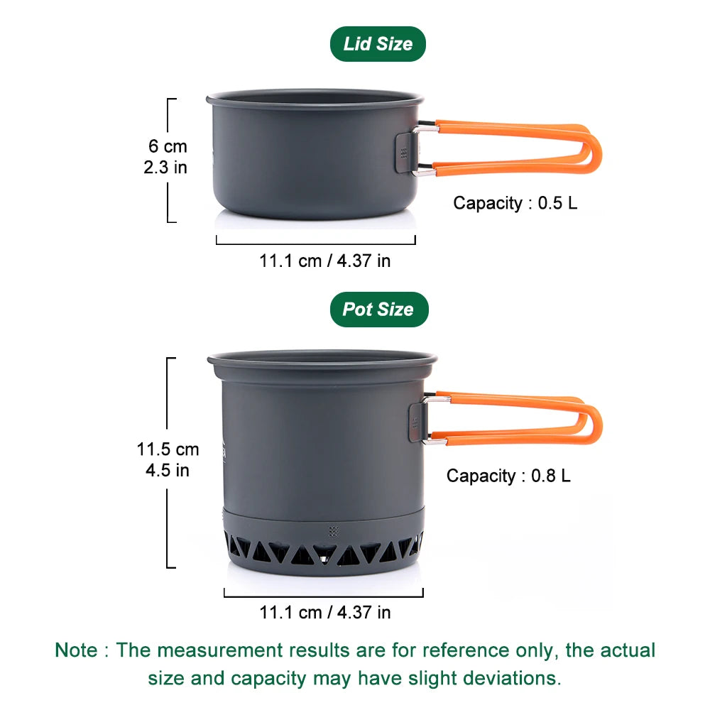 Widesea Outdoor Camping Pot Set – 1.3L & 2.3L Lightweight Cookware for Travel & Hiking
