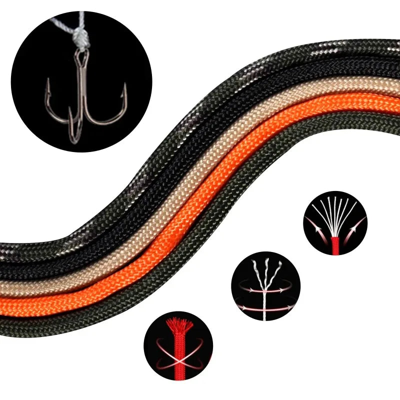 7-Core 550 Paracord Rope 4mm – 5/15/30m Outdoor Camping Survival Cord