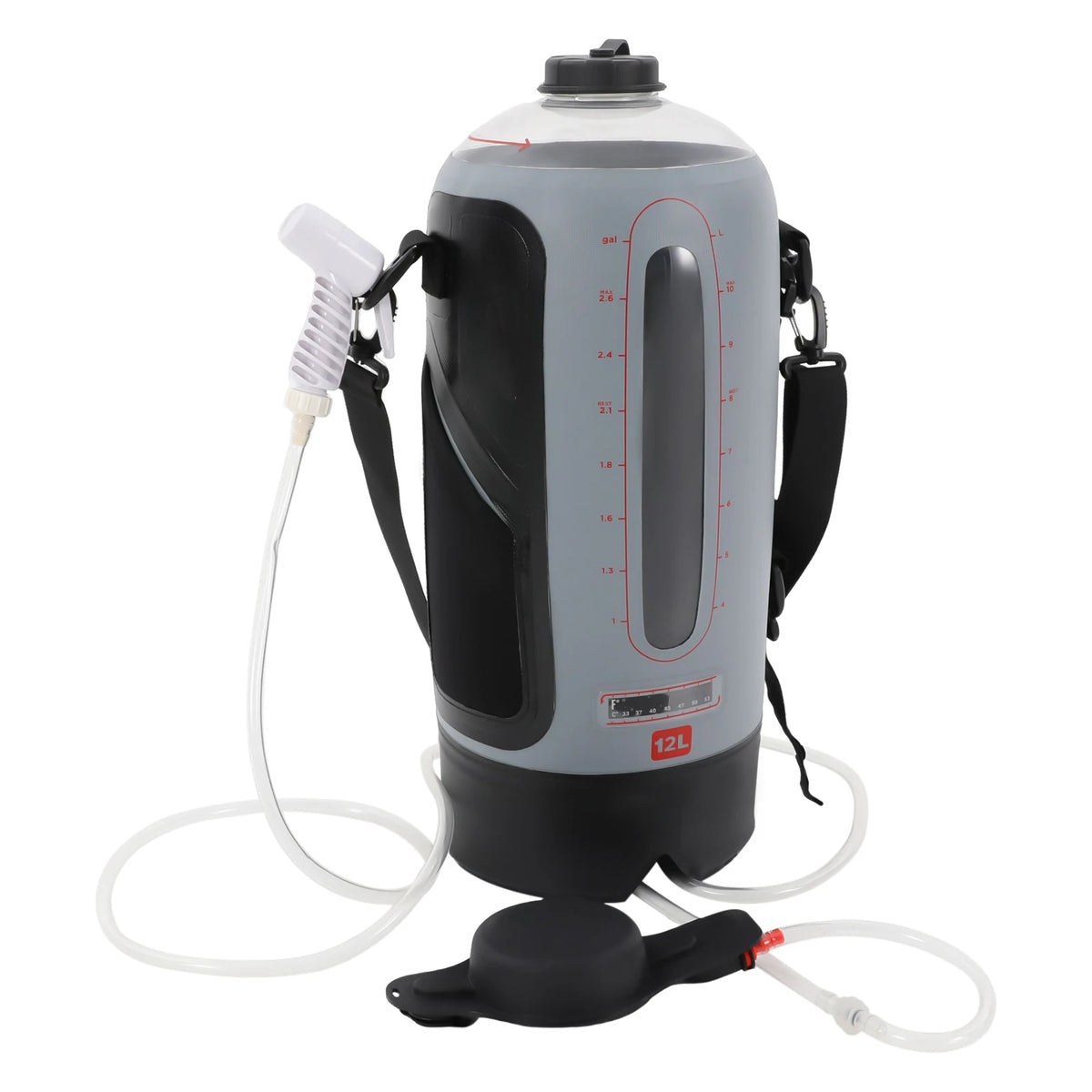12L Portable Pressure Camp Shower – Outdoor Air Pump Bathing/Washing Device