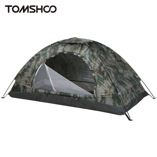 Tomshoo 1-2 Person Camping Tent, Single Layer, UPF 30+