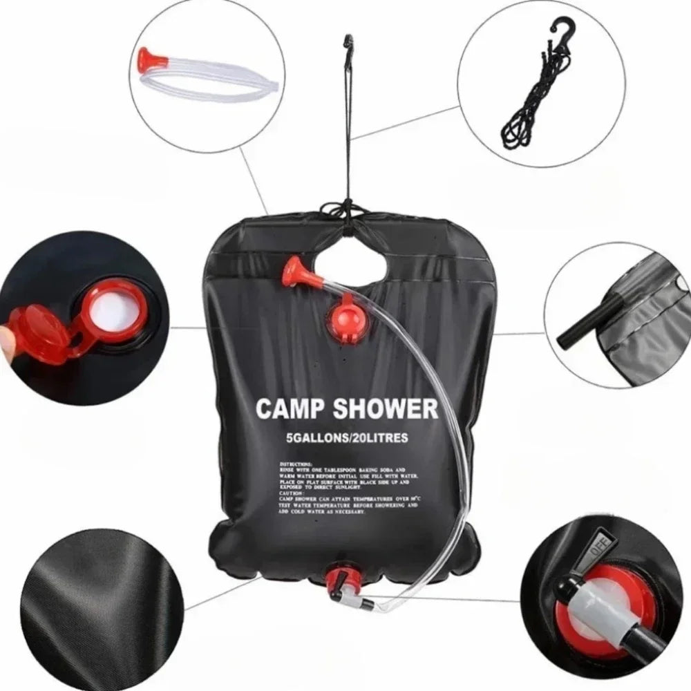 20L Solar Camping Shower Bag