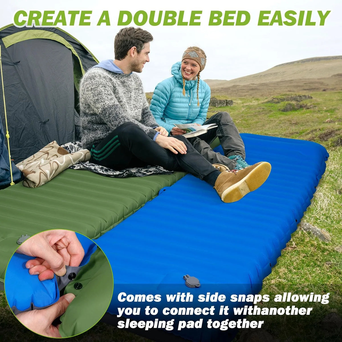 Extra Thick 4 Inch Camping Sleeping Pad