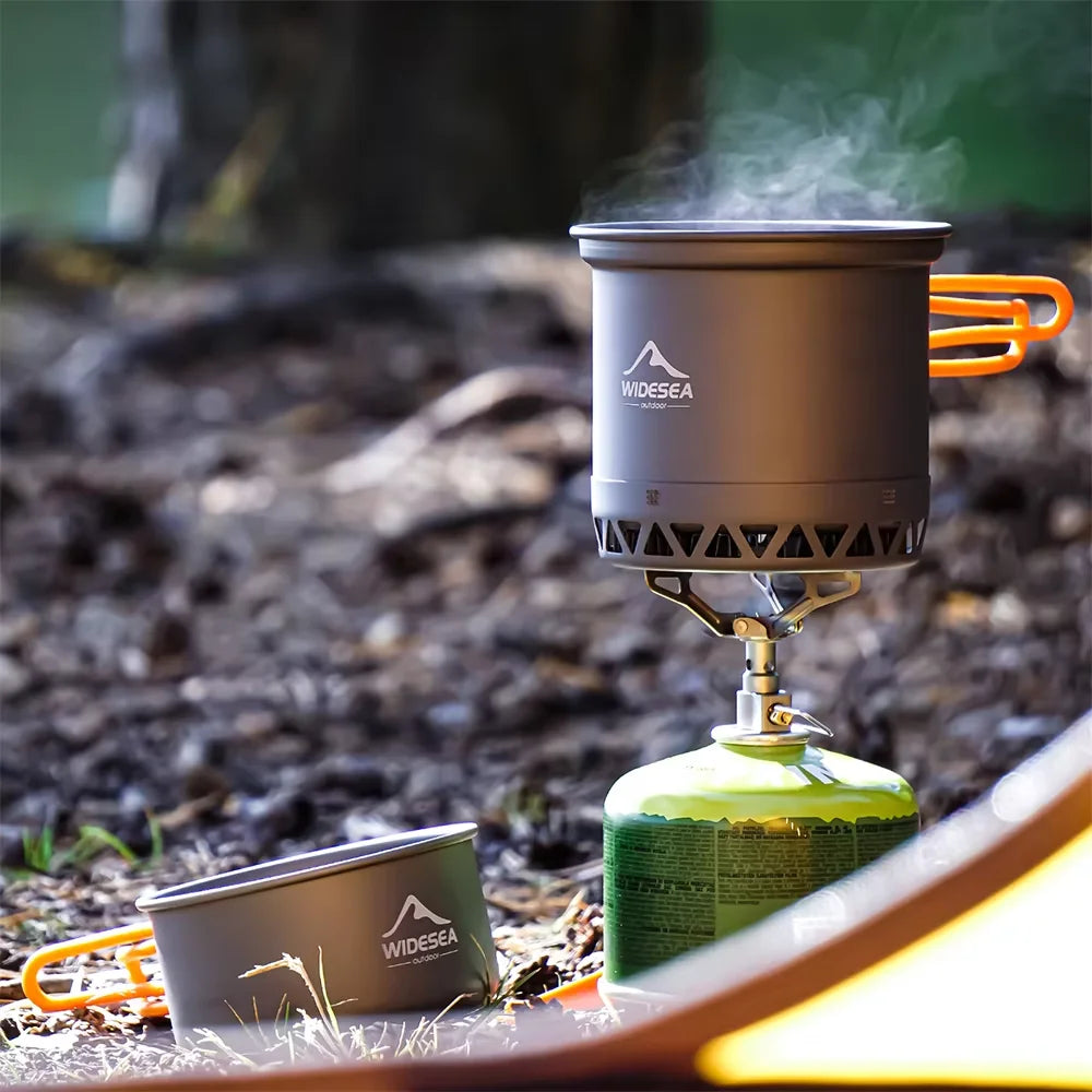 Widesea Outdoor Camping Pot Set – 1.3L & 2.3L Lightweight Cookware for Travel & Hiking