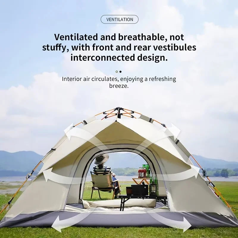 Fully Automatic Quick‑Opening Tent – 2 to 4 Person, Sunblock & Insect‑Proof