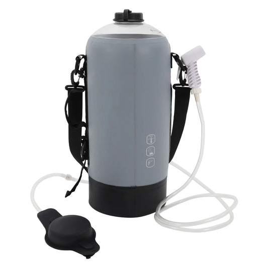 12L Portable Pressure Camp Shower – Outdoor Air Pump Bathing/Washing Device