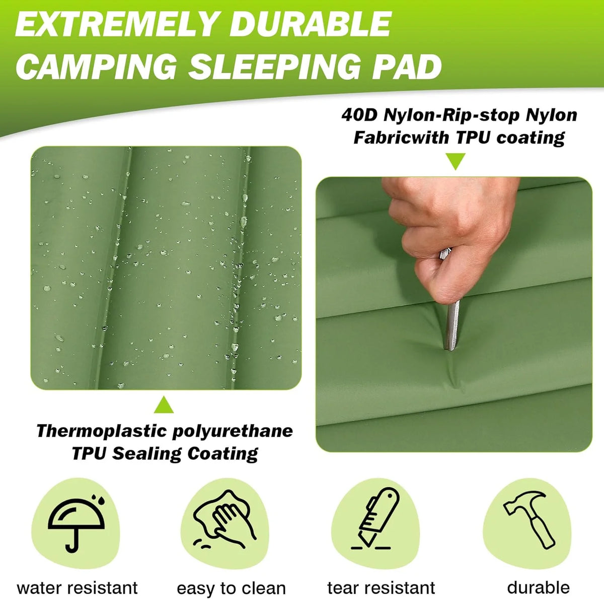 Extra Thick 4 Inch Camping Sleeping Pad