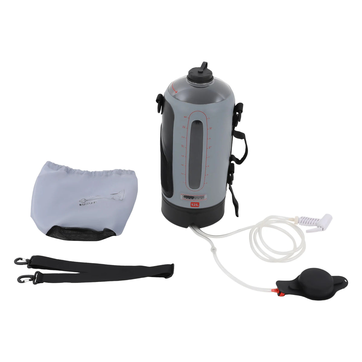 12L Portable Pressure Camp Shower – Outdoor Air Pump Bathing/Washing Device