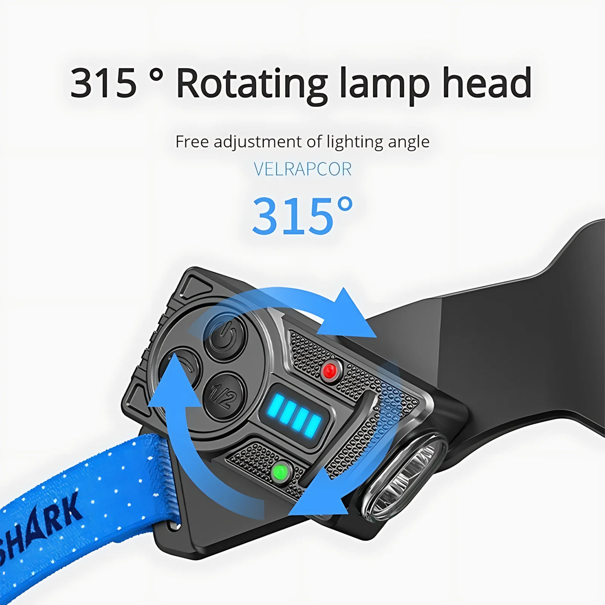 Wave Sensor Headlamp – 2400mAh USB Rechargeable