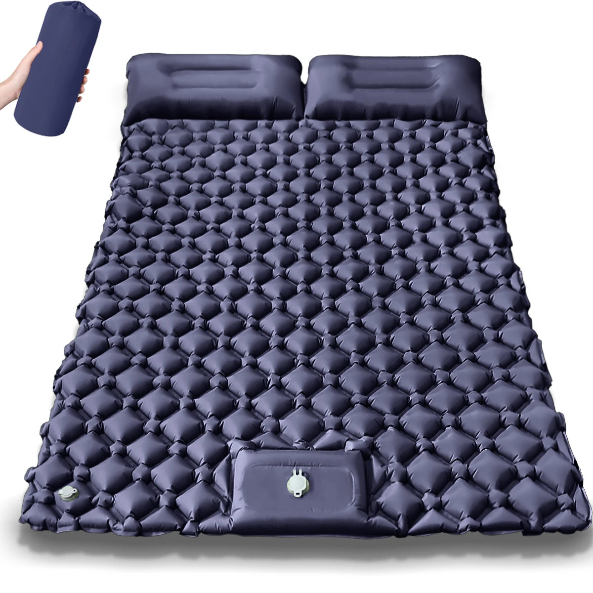 Compact Folding Bed – Double Inflatable Mattress