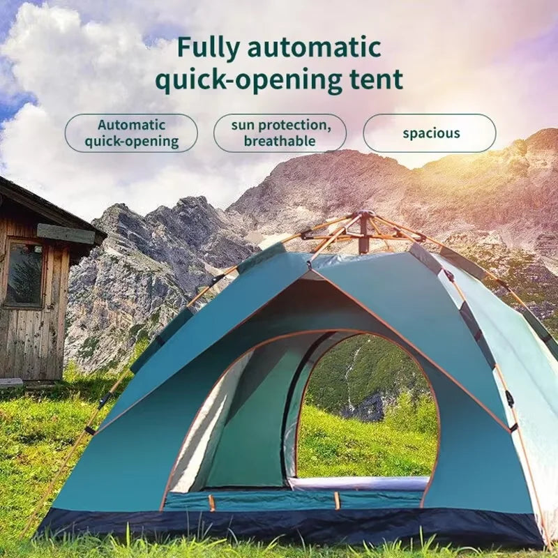 Fully Automatic Quick‑Opening Tent – 2 to 4 Person, Sunblock & Insect‑Proof