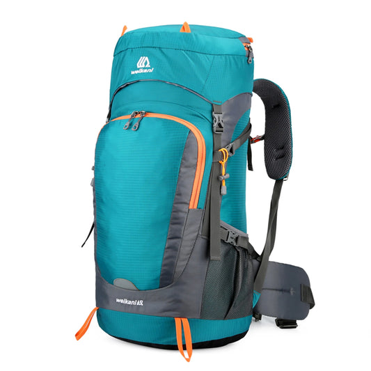 Welkani 65L Water-Resistant Hiking Backpack with Rain Cover