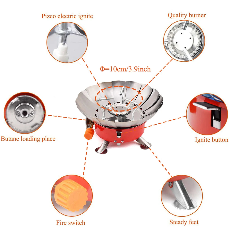 Resistland Portable Gas Stove – 2800W Stainless Steel Burner