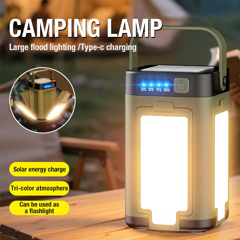 Outdoor Portable Mobile Power Light with Type-C Charging Cable