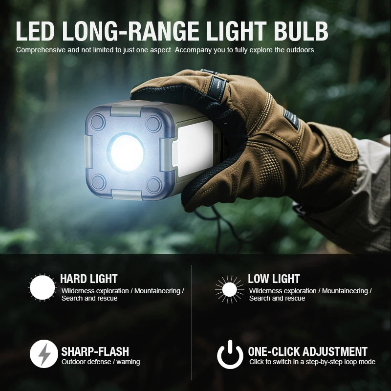 Outdoor Portable Mobile Power Light with Type-C Charging Cable