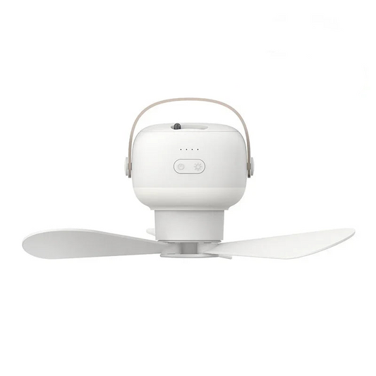Portable Ceiling Fan with LED & Remote Control
