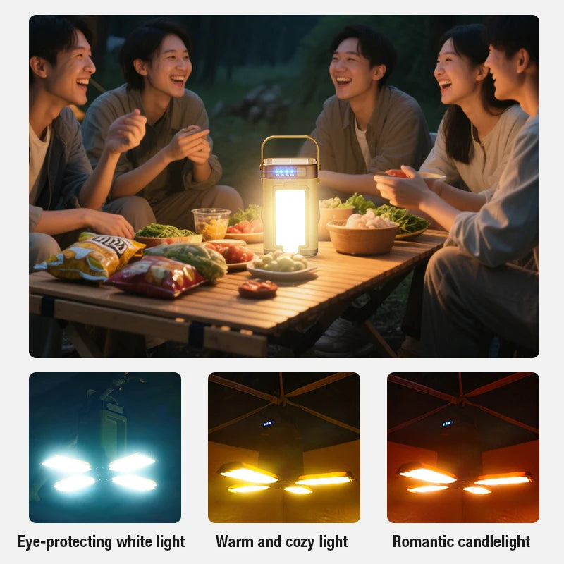Outdoor Portable Mobile Power Light with Type-C Charging Cable