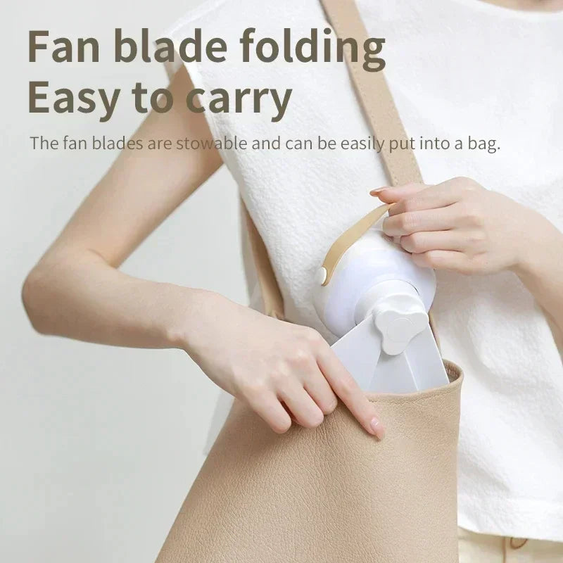Portable Ceiling Fan with LED & Remote Control