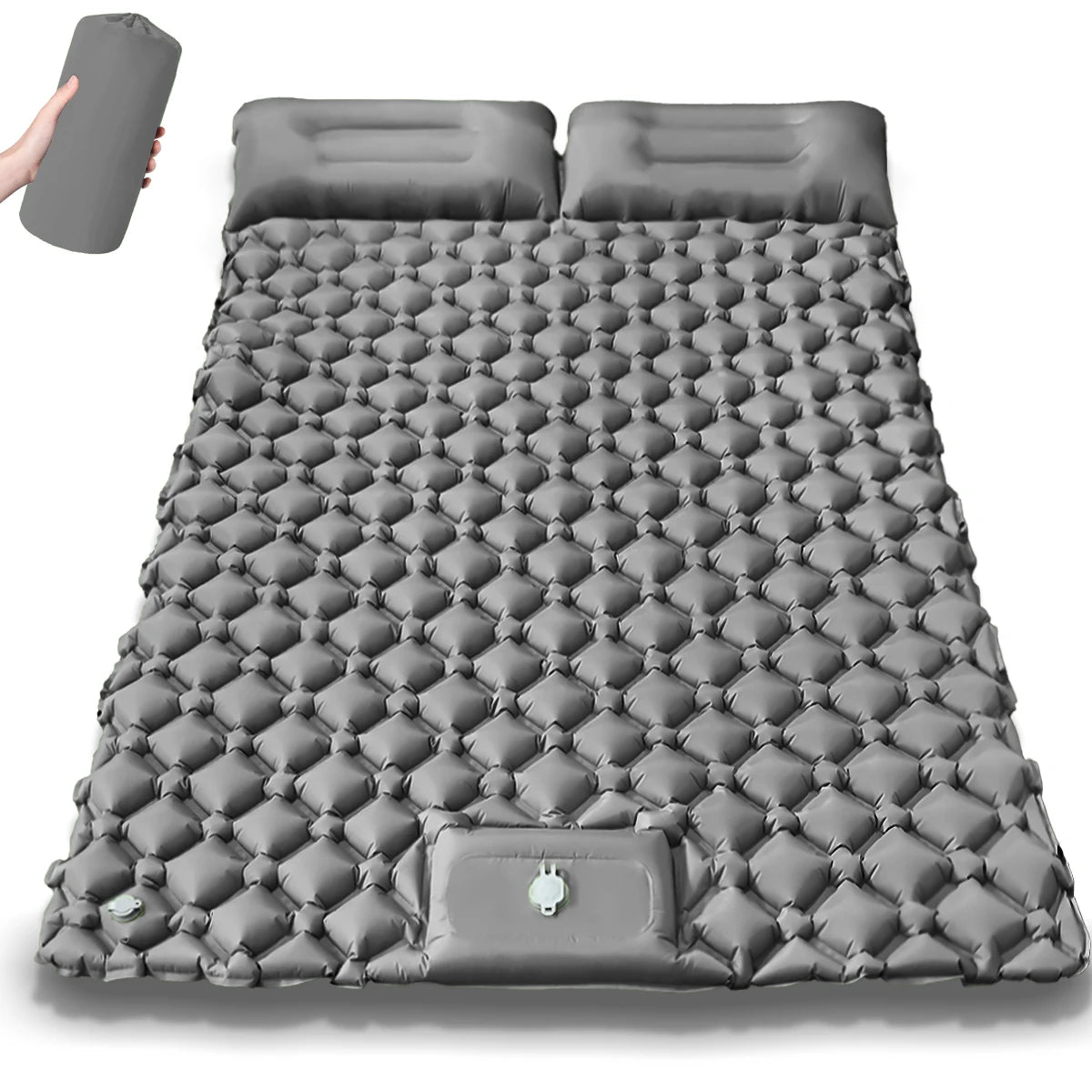 Compact Folding Bed – Double Inflatable Mattress
