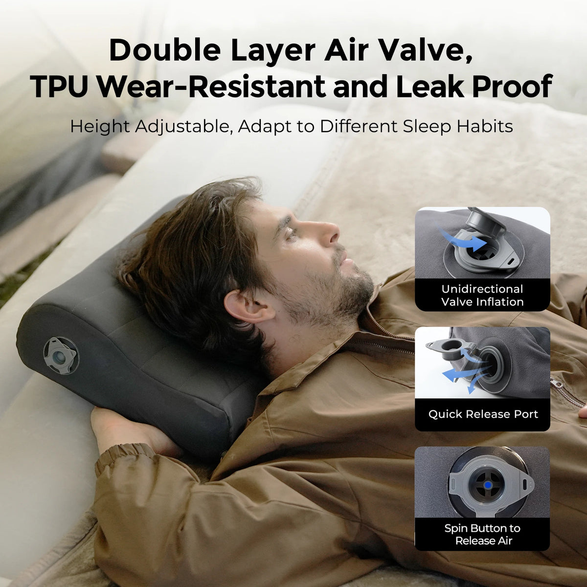 FLEXTAIL Inflatable Camping Pillow